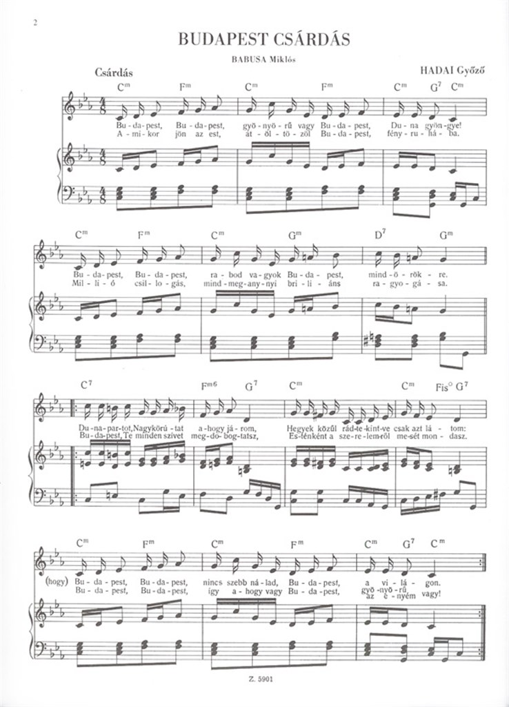 Szol a nota VII Ungarische Lieder-Sammlungen